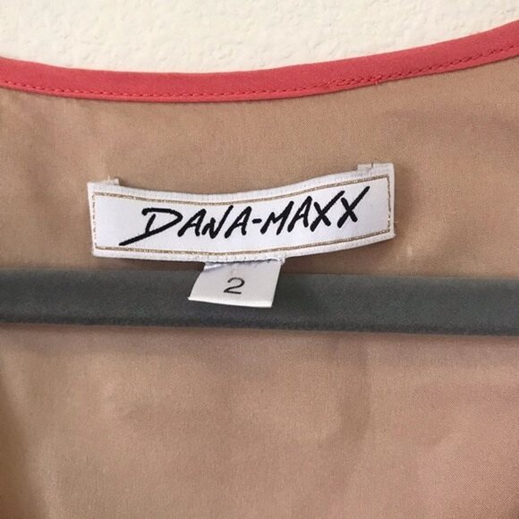 Dana‎ Maxx Women's 100% Silk Pink Tie-Belt Mini Dress Cutouts Barbie Core Size 2 - Picture 5 of 12